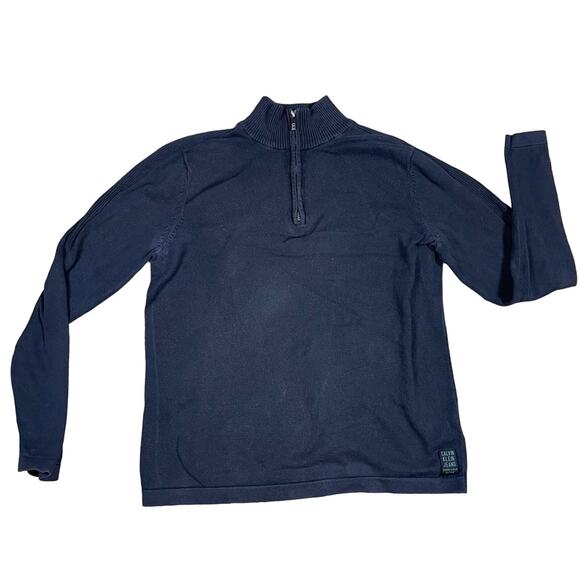 Men's Calvin Klein Jeans 1/4 Zip Sweater Jacket M - Picture 1 of 5
